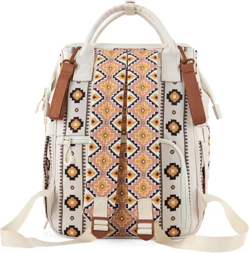 Miniatura 9 de Montana West Wrangler Bolsa Mochila para Pañales Mochila de Viaje Azteca Carteras Occidentales Multifunción Bolsas para Bebé para Mamá con Bolsillos