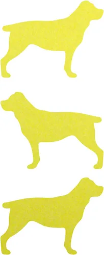 LiteMark Calcomanías reflectantes de color amarillo limón de 2.5 pulgadas Rottweiller - Paquete de 3 Lemon Yellow