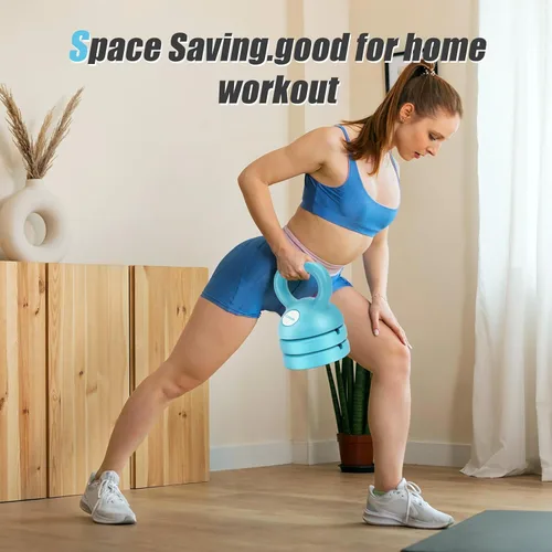 Miniatura 5 de Juego de pesas rusas ajustables: pesas rusas 3 en 1 (5 libras, 8 libras y 12 libras) para gimnasio en casa, entrenamiento de cuerpo completo