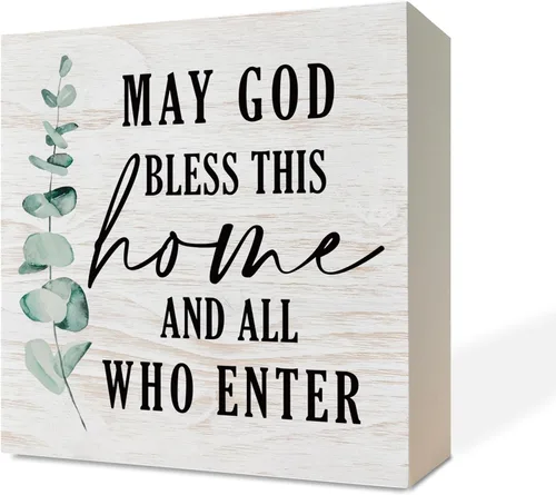 Miniatura 36 de Señales de madera cristianas, versículo de la Biblia Jeremías 29:11 - Porque sé los planes que tengo para ti, señal de caja decorativa para mesa