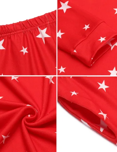 Miniatura 6 de Ekouaer Conjunto de pijama de manga larga para mujer, ropa de dormir suave con cuello redondo y bolsillos