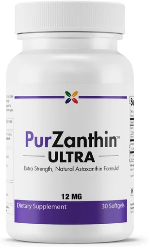 Stop Aging Now PurZanthin Ultra Natural Astaxantina 12 mg cápsulas blandas (paquete de 1)