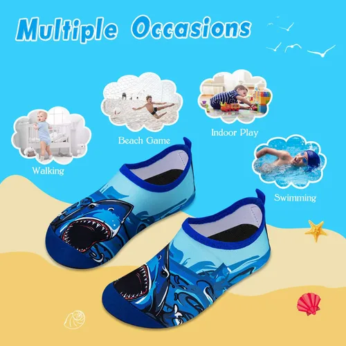 Miniatura 6 de Zapatos acuáticos, antideslizantes, de secado rápido, para playa, natación, caminata, para niños pequeños