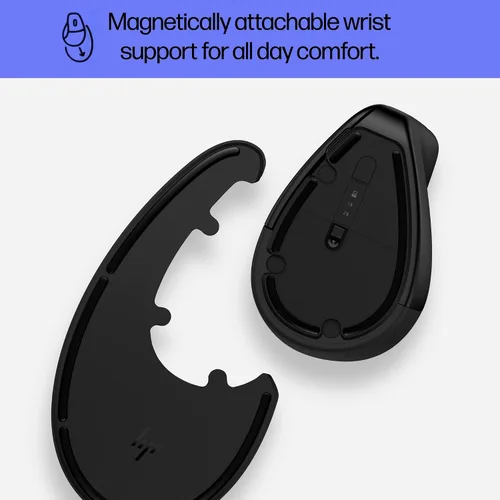 Miniatura 4 de HP 920 - Ratón ergonómico vertical inalámbrico Bluetooth 5.3 y dongle USB, 5 botones programables, batería de 16 semanas, multidispositivo