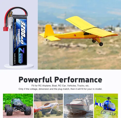 Miniatura 5 de Zeee 3S Lipo Batería 3200mAh 11.1V 50C Batería suave con conector T para avión RC Helicóptero RC Car RC Truck RC Boat UAV Drone FPV (2 unidades)