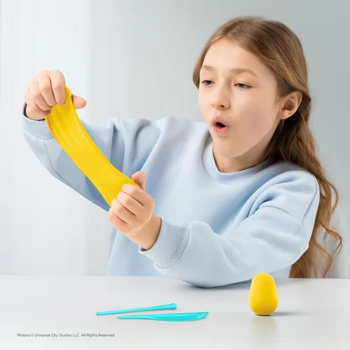 Miniatura 4 de HEY CLAY Minions - Colorida arcilla seca al aire para modelar para niños - Kit de arcilla seca al aire 5 latas y herramientas de escultura
