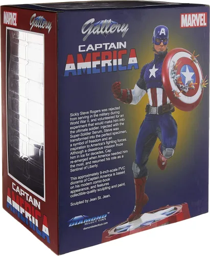 Miniatura 4 de DIAMOND SELECT TOYS Marvel Gallery: Marvel Now! Figura de vinilo de PVC del Capitán América de 9 pulgadas