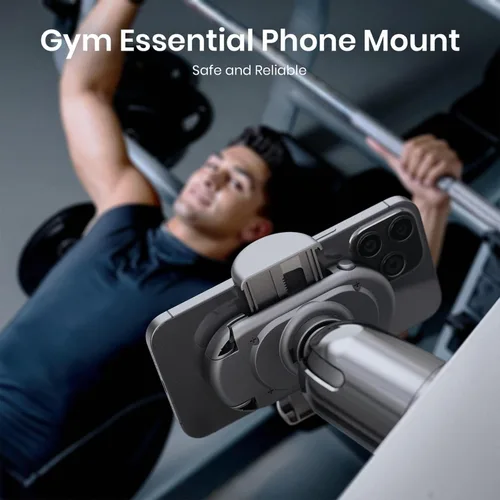 Miniatura 7 de MiiKARE Soporte para teléfono de gimnasio, magnético, giratorio 360°, esencial para el hogar y el gimnasio para todos, color negro