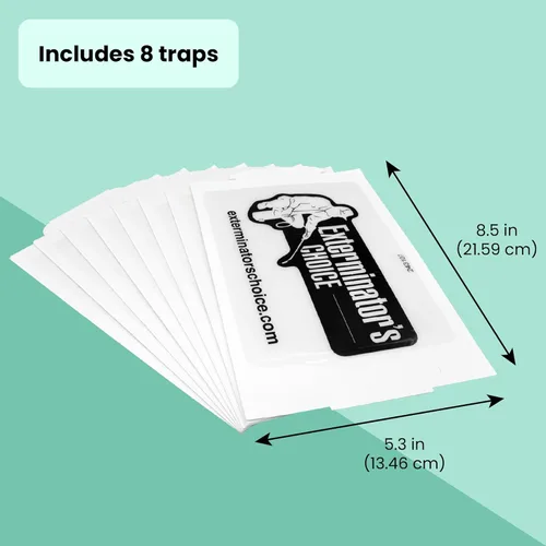 Miniatura 4 de Exterminators Choice Tablas de pegamento adhesivas blancas grandes para insectos, paquete de 8 tablas planas, adhesivo inodoro para atrapar hormigas