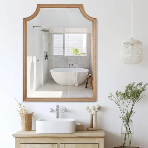 Miniatura 50 de WallBeyond Espejo de longitud completa para montar en la pared, 65 x 22 pulgadas, espejo de suelo con marco de madera rústica, espejo grande