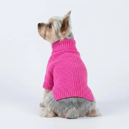 Miniatura 2 de Fitwarm Suéter de Cuello Alto para Perro de San Valentín, Ropa de Invierno para Perros Pequeños Hembra, Abrigo de Punto para Mascotas, Atuendo