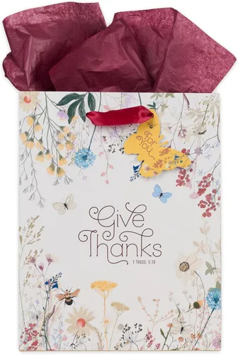 Miniatura 39 de Christian Art Gifts Bolsa de regalo de paisaje con tarjeta y juego de papel de seda, Hope and A Future, versículo bíblico inspirador de Jeremías