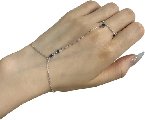 Miniatura 21 de Pulsera de plata de ley 925 para mujer, pulsera de mano para mujer, pulseras esclavas de 7 a 9 pulgadas ajustable