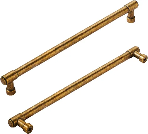 Miniatura 148 de khtumeware - Juego de 2 tiradores grandes para gabinete, diámetro 1-3/4 pulgadas, zinc resistente, para cajones, puertas y tocadores, color latón