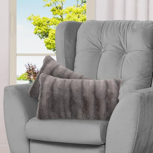 Miniatura 26 de Cheer Collection Almohadas decorativas de otoño para sofá, juego de 2 almohadas de piel sintética para sofá, acogedoras almohadas de otoño para sala