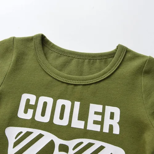 Miniatura 2 de Eghunooy Conjunto de ropa para bebés y niños pequeños con letras impresas
