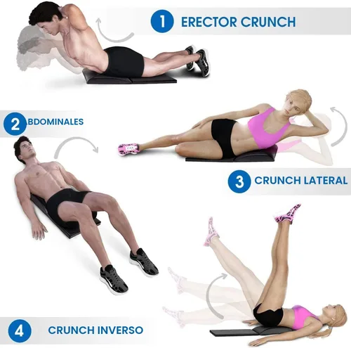 Miniatura 7 de Yes4All Ab Mat Tailbone y sin coxis, almohadilla de apoyo plegable para ejercicios abdominales para entrenamiento central y espalda baja