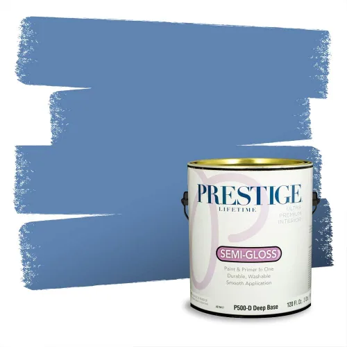 Miniatura 1668 de Pintura Exterior + imprimación PRESTIGE, todo-en-uno, 1 galón, acabado mate, color comparable al Valspar* Royal Gray* VS151-Gris real