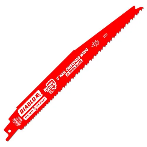 Miniatura 6 de Diablo Cuchillas alternativas bimetálicas con revestimiento Perma-Shield para madera incrustada en clavos, 6 pulgadas de longitud, diseño de dientes