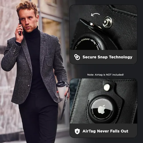 Miniatura 9 de SERMAN BRANDS - Billetera sencilla de cuero genuino con bloqueo RFID para hombre, billetera delgada con bolsillo frontal y clip para dinero