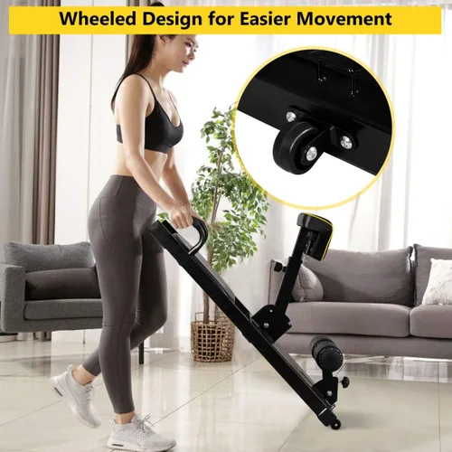Miniatura 8 de GYMAX Máquina de entrenamiento 8 en 1 con altura ajustable y espuma protectora, entrenamiento de múltiples posiciones para sentadillas de mariquita