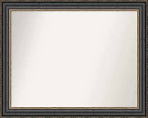 Miniatura 260 de Amanti Art Espejo personalizado, espejo de baño negro puente, espejo de pared o espejo de tocador de baño sobre el fregadero (26 x 26 pulgadas)