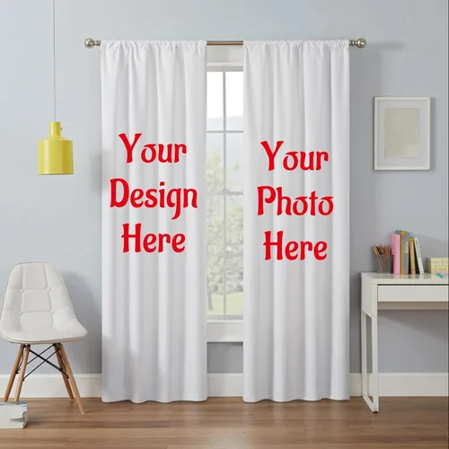 Cortinas opacas personalizadas, juego de 2 paneles/aislamiento térmico para oscurecer la habitación, cortinas de dormitorio para añadir fotos,