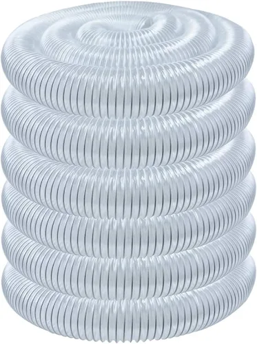 Miniatura 2 de POWERTEC 70240 Manguera de recogida de polvo de PVC (2-1/2 pulgadas x 50 pies) Manguera de PVC resistente en espiral izquierda flexible