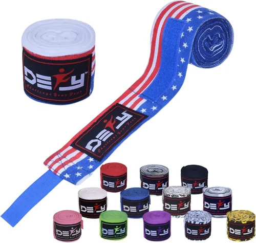 Miniatura 11 de DEFY Professional – Vendas elásticas profesionales para manos, de 180 pulgadas (457.2 cm), para boxeo, muay thai, MMA, para hombre y mujer - Par Rojo