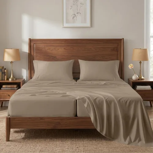 Miniatura 40 de LANE LINEN - Sábanas tamaño Split King para cama ajustable, 450 hilos, 100% algodón, 2 sábanas bajeras individuales XL, con bolsillo profundo