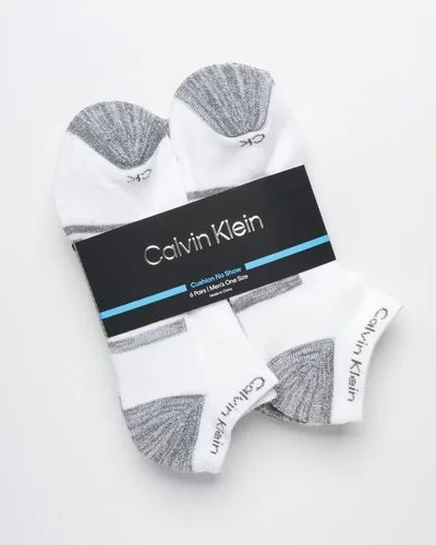 Miniatura 53 de Calvin Klein Calcetines para hombre, mezcla de algodón, acolchados, sin talla, forro de calcetines atléticos (6 unidades)