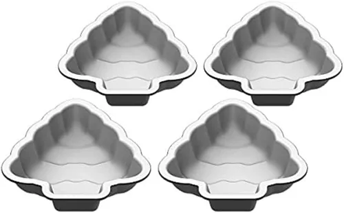 Miniatura 16 de Cuisinart Juego de 4 sartenes estriadas para tartaletas, mini, gris acero Aleación de acero