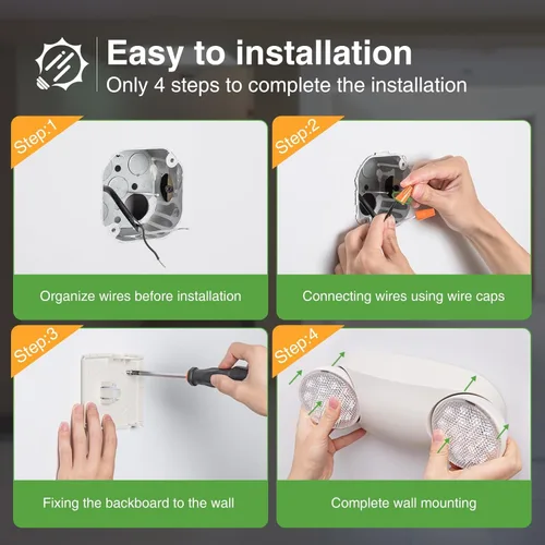 Miniatura 9 de FREELICHT Paquete de 4 luces de emergencia para negocios, con batería de respaldo, cable duro, certificado UL 924, CA 120/277V, iluminación