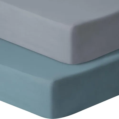 Miniatura 16 de GUNTAIL Sábanas de cuna de bebé para niños y niñas, paquete de 2 sábanas ajustables para cuna estándar y colchón de niño pequeño, sábana de Hoja