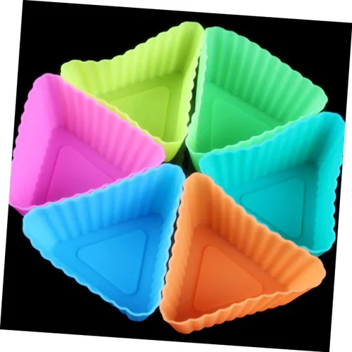 Miniatura 9 de Ciieeo 20 piezas de taza triangular para muffins, tazas de postre, moldes de pastelería, moldes para magdalenas, moldes para hornear bricolaje