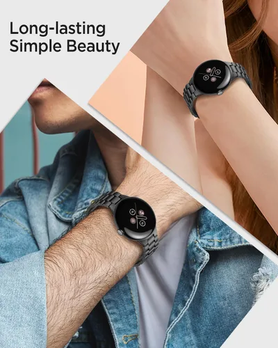 Miniatura 7 de Miimall Metal Band Compatible for Google Pixel Watch 4(2025)/3 45mm 41mm Band, No Gap, Men Business Stainless Steel Adjustable Wristband Replacement