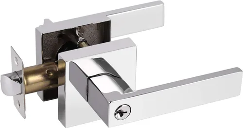 Miniatura 90 de Probrico Paquete de 4 manijas de puerta simuladas en negro mate, manijas interiores que no giran, manijas reversibles resistentes para interiores
