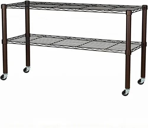 Estantería de pie con ruedas, estantes de almacenamiento de metal de 36 pulgadas de ancho x 14 pulgadas de profundidad x 20 pulgadas de alto,