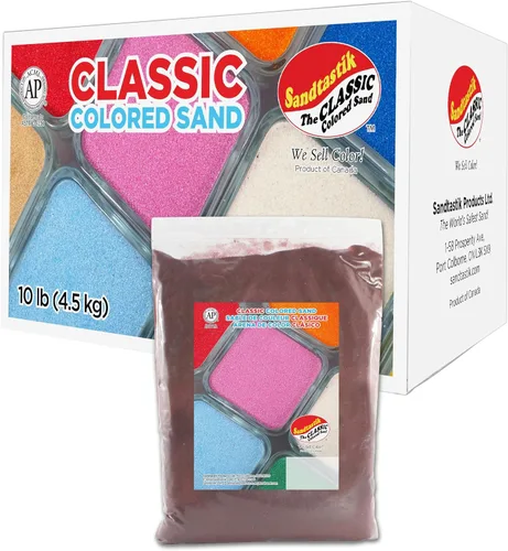 Miniatura 31 de Sandtastik Arena blanca de color clásico: caja a granel de 10 libras de arena de grano fino vibrante para artes y manualidades, botellas de arena