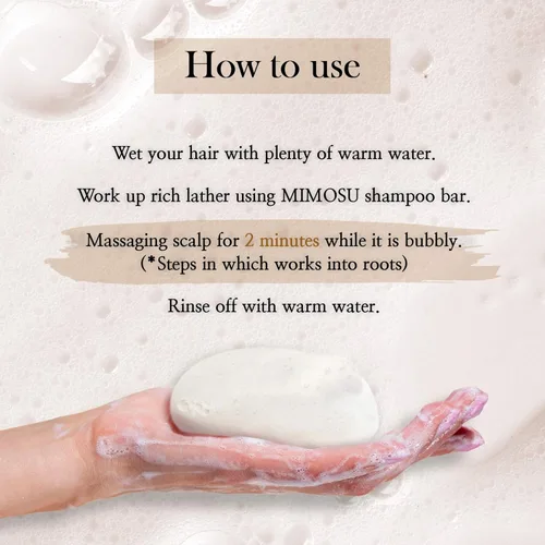 Miniatura 6 de mimosu Barra de champú para el crecimiento del cabello, champú y acondicionador 2 en 1 de agua de arroz fermentada, 5 onzas, sin perfume, pH