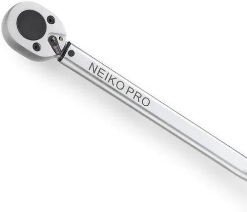 Miniatura 4 de Neiko PRO 03711B Llave de torsión de 3/4”, 3/4” de transmisión SAE, 50-300 pies-libras, longitud de 34”, llave de torsión con clic ajustable, acero