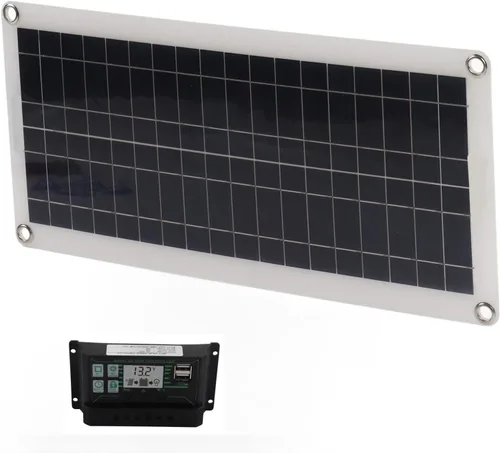 Miniatura 9 de Estink Kit de panel solar, panel solar de 30 W, 30 A, 12 V, 24 V, cargador de voltaje, kit de inicio de panel solar de silicio policristalino