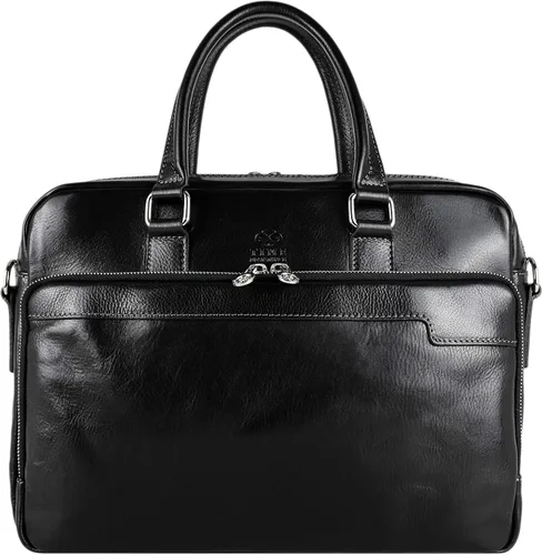 Time Resistance Maletín de cuero - Bolso italiano hecho a mano de cuero para portátil - Maletín para hombre y mujer - Bolsa para computadora