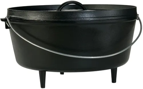 Miniatura 10 de Lodge Horno holandés de hierro fundido pre-sazonado de 8 cuartos de galón con tapa, asas duales, uso en el horno, en la estufa, en la parrilla