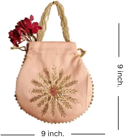 Miniatura 5 de ANUVAN Bolso de mano étnico indio para mujer, bolso de mano para novia, batwa, perlas, asa de embrague, para mujer, fiesta nupcial, boda
