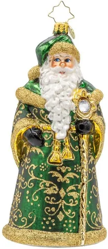 Miniatura 11 de Adorno de árbol de Navidad decorativo de vidrio hecho a mano europeo de Christopher Radko, Ardisia Crenata Claus