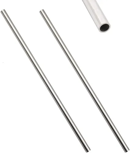 2 tubos de tubo de metal capilar de acero inoxidable 304 OD x ID, 0.315 x 0.236 in de longitud de 9.843 in