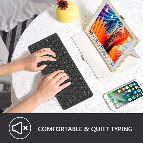 Miniatura 6 de TaIYanG Teclado Bluetooth para iPad Teclado inalámbrico compatible con iPad 10ª/10.2 (9ª/8ª/7ª generación), Air 5ª/4ª, Pro 11/12.9, 9.7, Mini y Negro