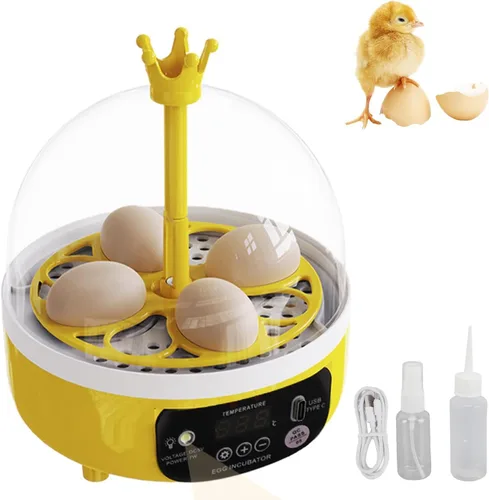 Tissting Incubadora de huevos con giro manual de huevos y control de humedad, incubadoras para incubar huevos, incubadora de aves de corral para