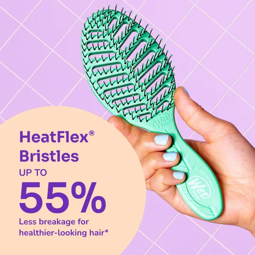 Miniatura 5 de Wet Brush Go Green Speed Dry - Cepillo de diseño ventilado y cerdas ultrasuaves HeatFlex, mango ergonómico, para cabello enredado e incontrolable